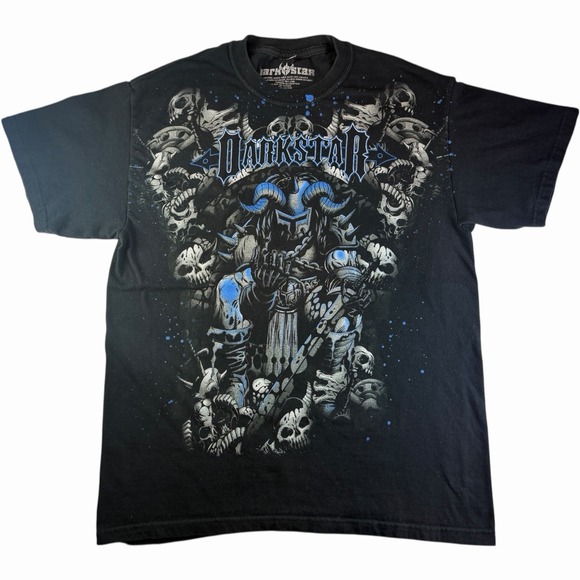 Darkstar Other - Darkstar Skateboards Shirt Mens M Gothic Grunge Skull Pile Knight Skate Y2K
